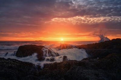 Surf of Fire IV by Steve Berkley framed canvas print