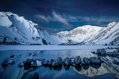 Twilight at Convict Lake II by Steve Berkley framed canvas print