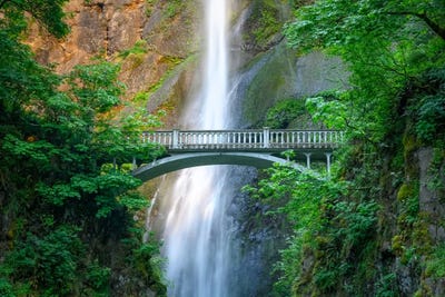 Multnomah Falls In Oregon by Steve Berkley art print