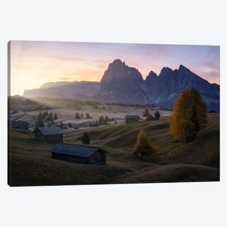First Light At Alpe Suisi Canvas Print #BKY153} by Steve Berkley Canvas Wall Art