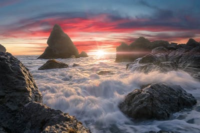 Luffenholtz Beach IV by Steve Berkley framed canvas print