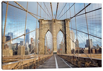 Brooklyn Bridge III Canvas Art Print - Alan Blaustein