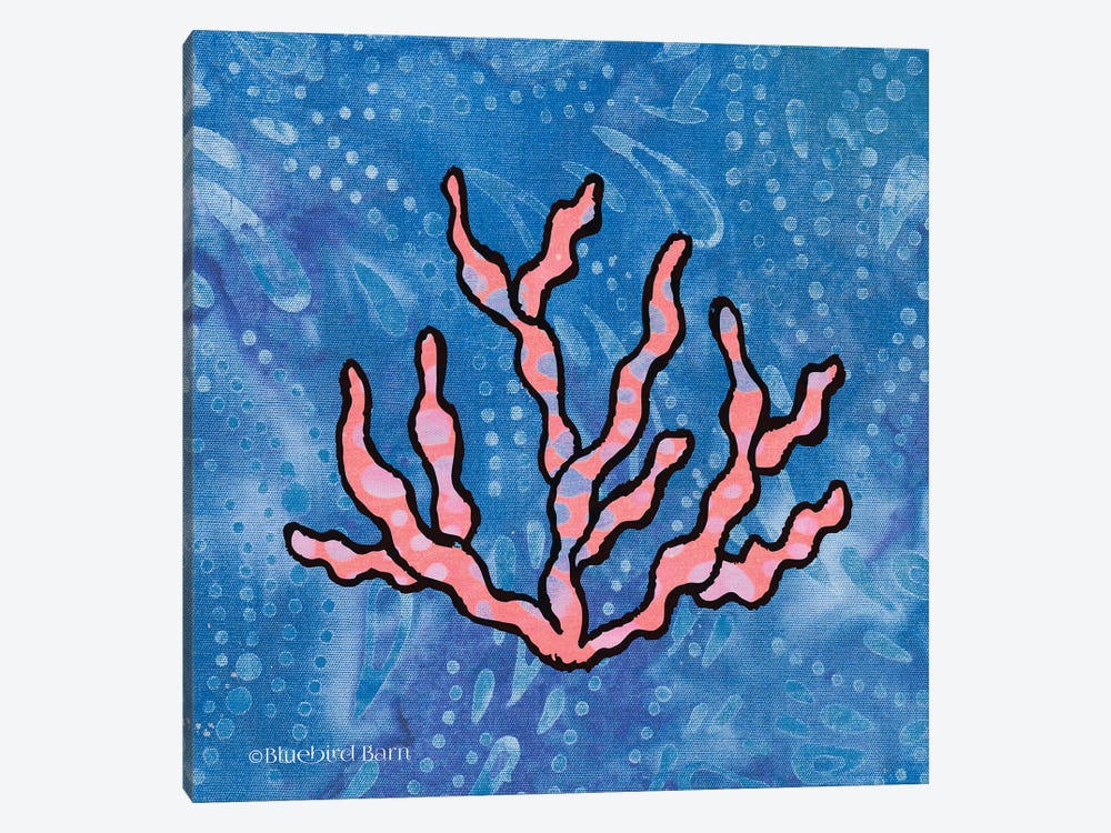 Whimsy Coastal Conch Coral by Bluebird Barn 1-piece Canvas Wall Art