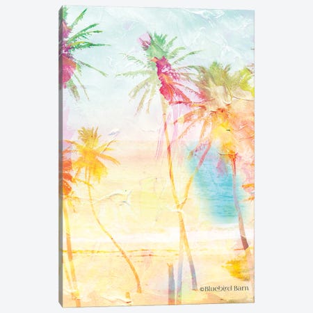 Bright Summer Palm Group I Canvas Print #BLB13} by Bluebird Barn Canvas Art