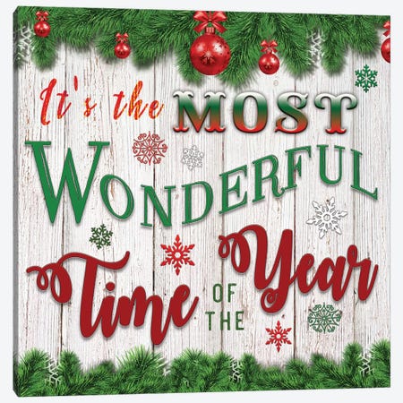It's the Most Wonderful Time of the Year Canvas Print #BLB150} by Bluebird Barn Canvas Artwork