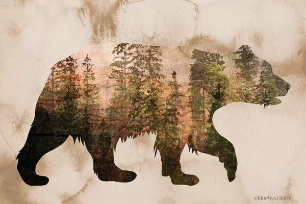 Bears: Brown Woods Bear Silhouette by Bluebird Barn