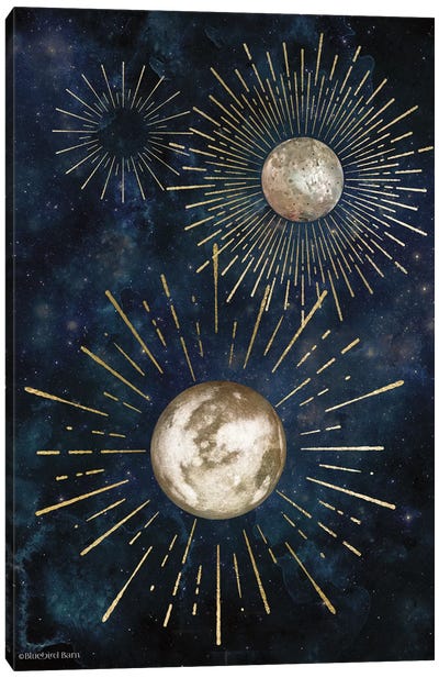 Gold Celestial Rays IV Canvas Art Print - Bluebird Barn