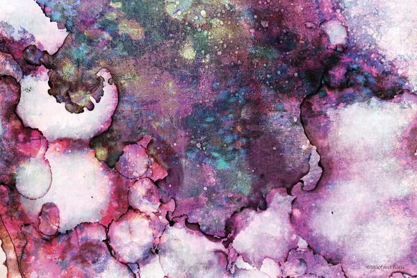 Agates, Geodes & Minerals: Abstract Violet Ink Wash by Bluebird Barn