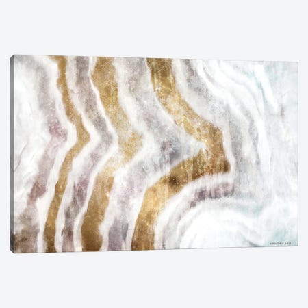 Gold Stone Layers Abstract Canvas Print #BLB221} by Bluebird Barn Canvas Wall Art