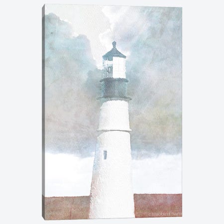 Morning Lighthouse Canvas Print #BLB227} by Bluebird Barn Art Print