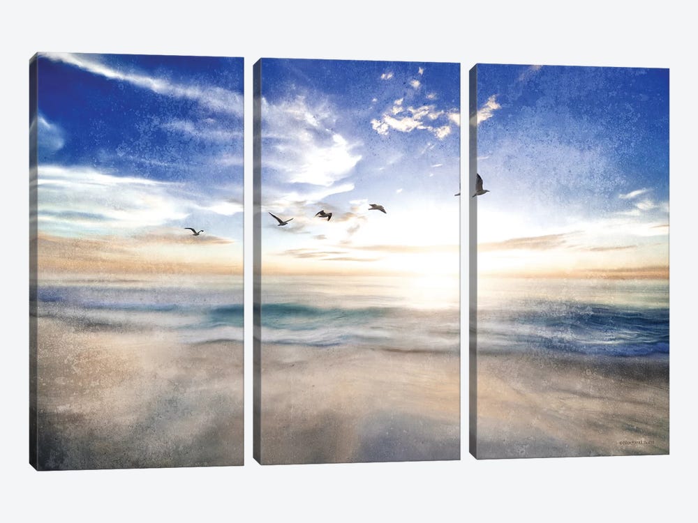 Seascape with Gulls by Bluebird Barn 3-piece Canvas Print