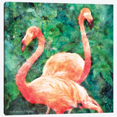 Flamingos Canvas Print #BLB250} by Bluebird Barn Canvas Art Print