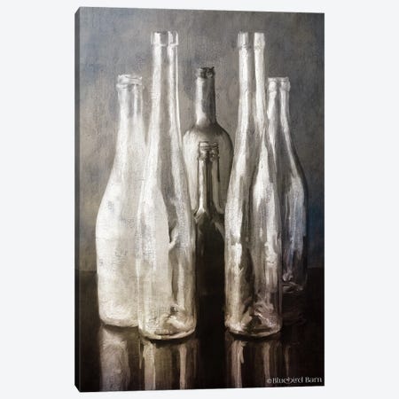 Grey Bottle Collection Canvas Print #BLB251} by Bluebird Barn Canvas Print