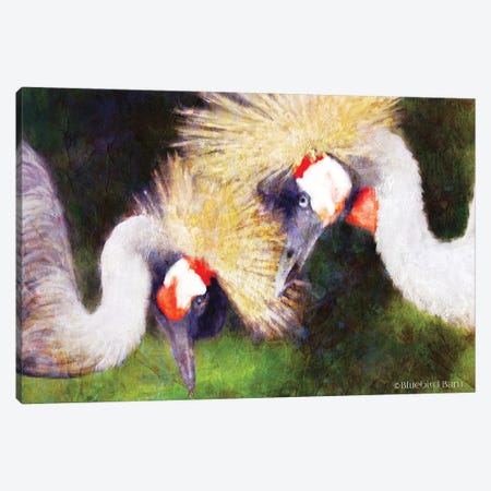 Two Cranes Canvas Print #BLB256} by Bluebird Barn Canvas Wall Art