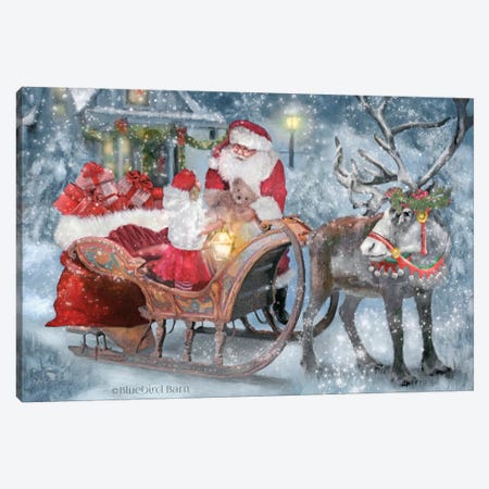 Santa's Little Helper Canvas Print #BLB269} by Bluebird Barn Canvas Wall Art