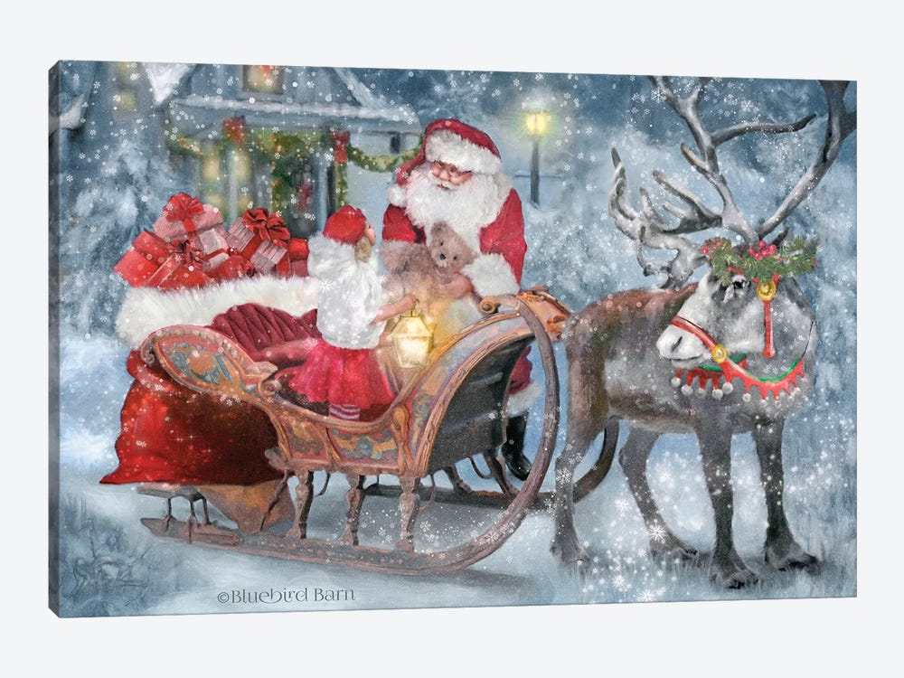 Santa's Little Helper by Bluebird Barn 1-piece Art Print
