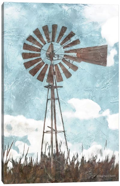 Windmill      Canvas Art Print - Modern Farmhouse Décor
