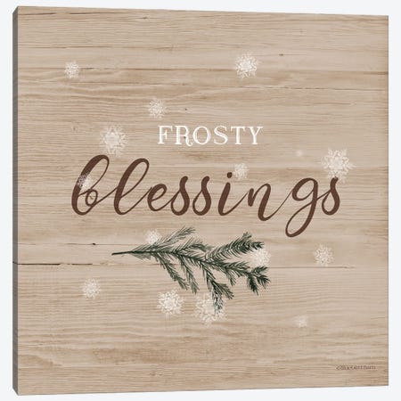 Frosty Blessings I Canvas Print #BLB299} by Bluebird Barn Art Print