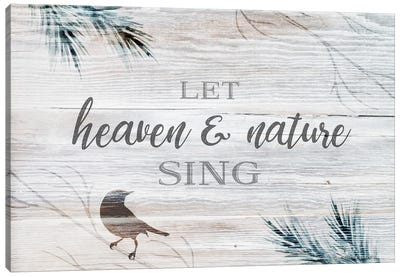 Let Heaven & Nature Sing Canvas Art Print - Christmas Signs & Sentiments