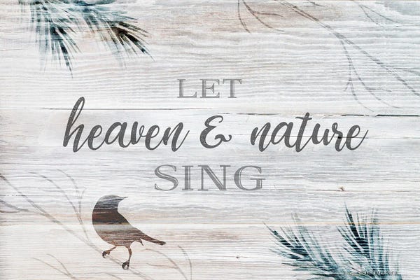 Christmas Signs & Sentiments: Let Heaven & Nature Sing by Bluebird Barn