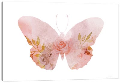 Meadow Flora Butterfly Canvas Art Print