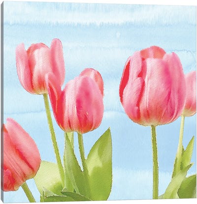 Fresh Spring Tulips I Canvas Art Print - Bluebird Barn
