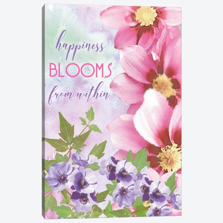 Happiness Blooms Within Canvas Print #BLB42} by Bluebird Barn Canvas Print