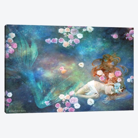 Sleeping Beauty Mermaid Canvas Print #BLB81} by Bluebird Barn Art Print