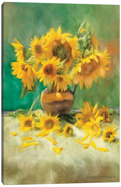 Sunflower Scatter Still Life Canvas Art Print