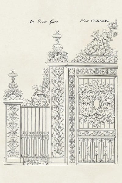 Gates: Design For An Iron Gate II by Batty Langley