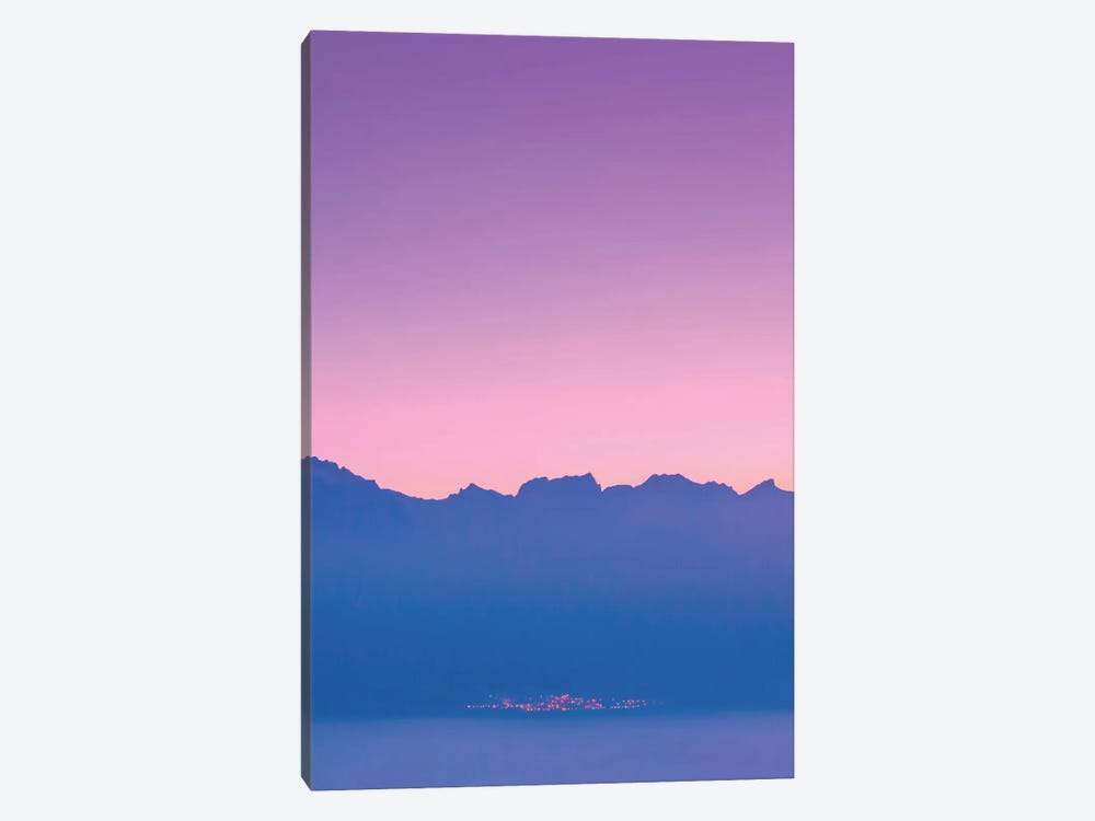 Mountains At Sunset by Beli 1-piece Canvas Artwork