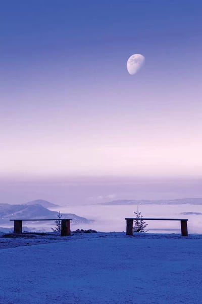 Above The Clouds Under The Moon by Beli framed wall art