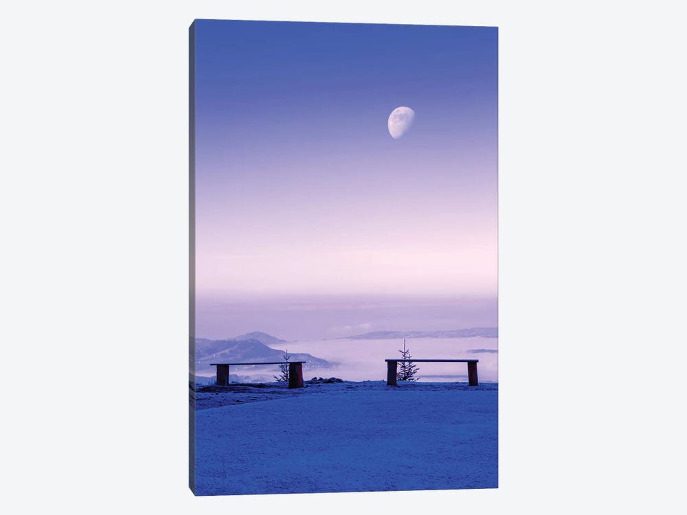 Above The Clouds Under The Moon by Beli 1-piece Canvas Print