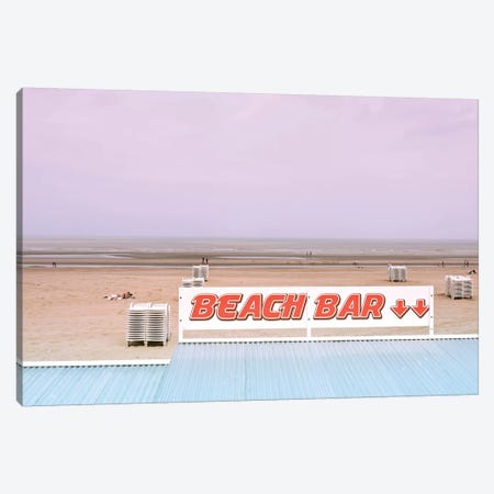 Beach Bar And Ocean Canvas Print #BLI14} by Beli Canvas Art