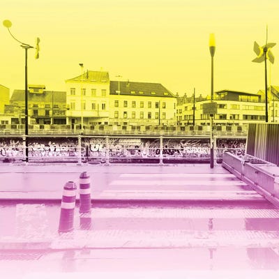 Brussels Canal District by Beli canvas print