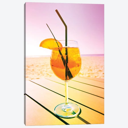 Cocktail At The Beach Canvas Print #BLI25} by Beli Art Print