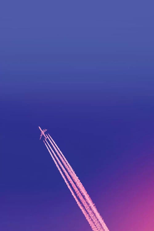 Deep Blue Sky And Plane by Beli wall art