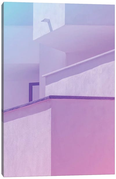 Abstract Geometric Architecture I Canvas Art Print - Sunset Shades