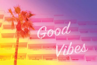 Good Vibes & Palm by Beli framed wall art