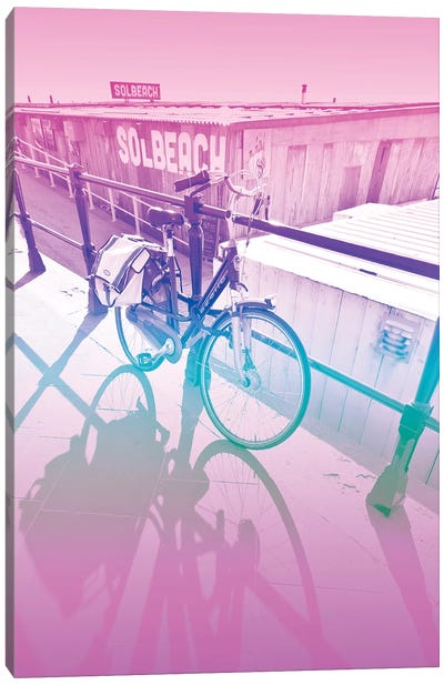 Let's Bike Canvas Art Print - Sunset Shades