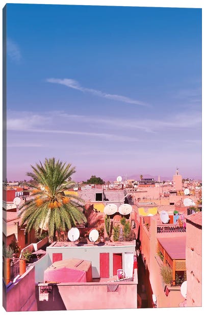 Marrakech Rooftop Canvas Art Print - Marrakesh