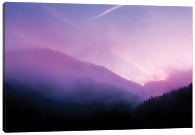 Morning Fog Canvas Art Print - Double Exposure Photography