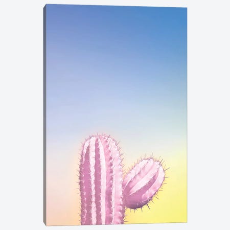 My Pink Cactus Canvas Print #BLI64} by Beli Canvas Art Print