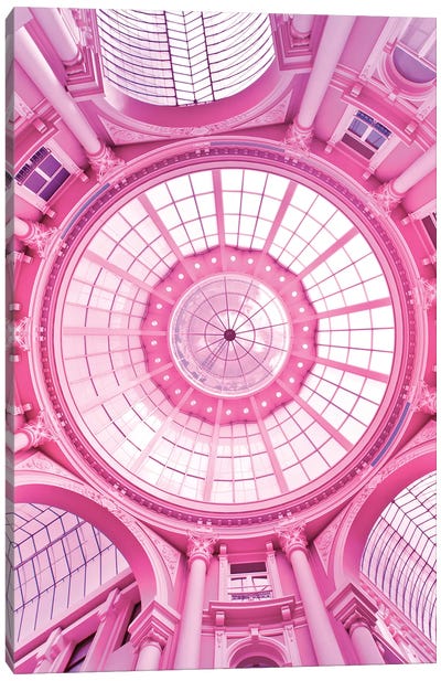 Pink Architecture Monument Canvas Art Print - Dome Art