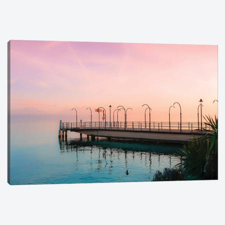 Along Geneva Lake At Sunset Canvas Print #BLI7} by Beli Canvas Artwork