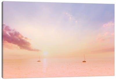 Sailing On The Seas Canvas Art Print - Sunset Shades