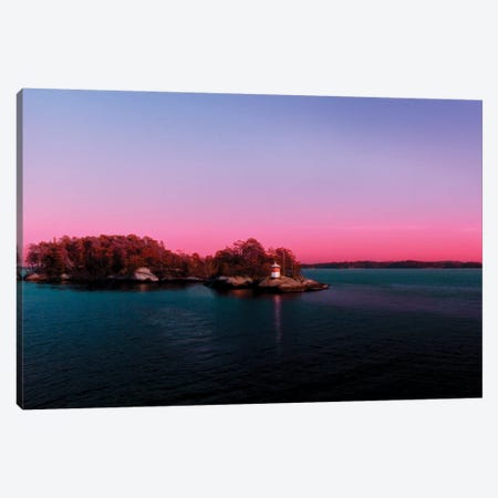 Sunset Over The Island Canvas Print #BLI95} by Beli Canvas Art