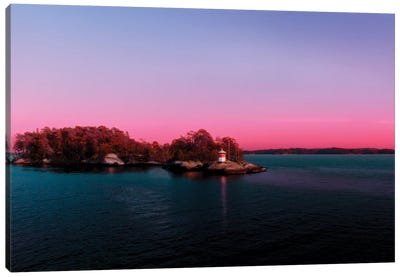 Sunset Over The Island Canvas Art Print - Beli