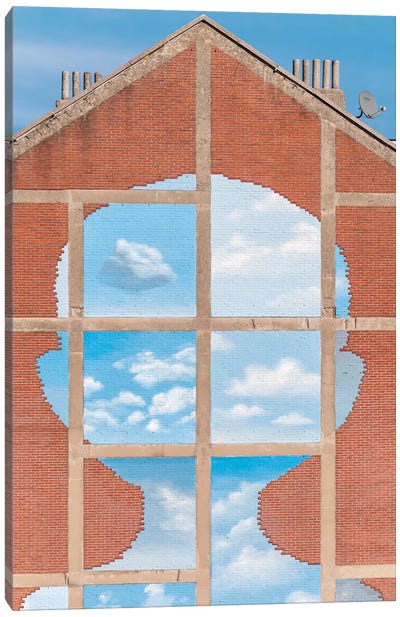 Surreal Blue Sky And Clouds Canvas Art Print - Beli