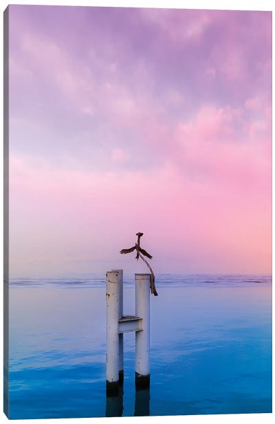The Guardian Of Time Canvas Art Print - Sunset Shades